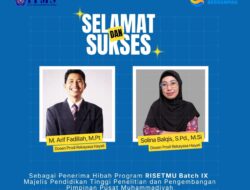 Dua Orang Dosen Rekayasa Hayati ITMS Raih Hibah Penelitian Bergengsi RISetmu Batch IX