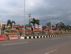 Karangan Bunga Hiasi Mapolres Musi Rawas, Simbol Kedekatan Polri dan Masyarakat di Hari Bhayangkara ke-80