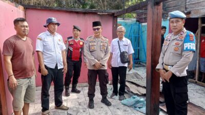 Polres Musi Rawas Peduli Berbagi Ringankan Beban Korban Kebakaran di Kecamatan Jayaloka.