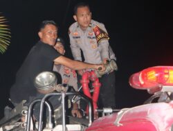 Tiga Rumah Warga Pedang Terbakar, Polres Musi Rawas Sigap Amankan TKP dan Atur Lalu Lintas